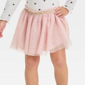 Toddler Girls' Glitter Tutu Tulle Skirt - Cat & Jack Pink 12M